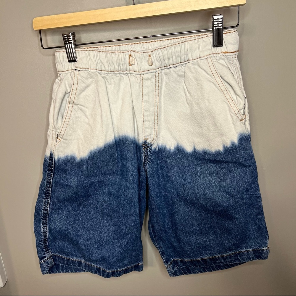 Zara Men's Blue and White Jean Shorts
